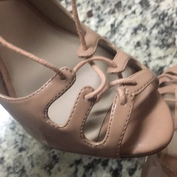 Nude Zara lace-up heels - Picture 5 of 5